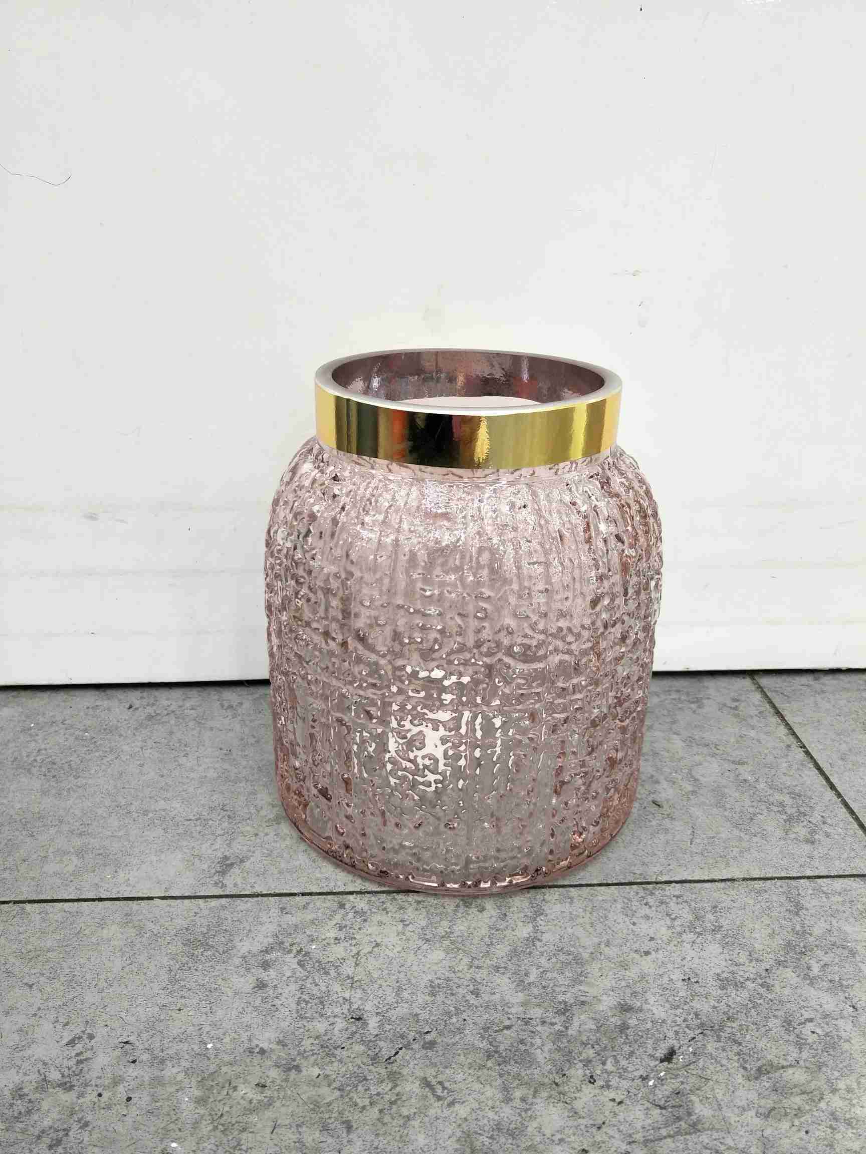 Simple modern European flower arrangement pieces soft pink glass vase thumbnail