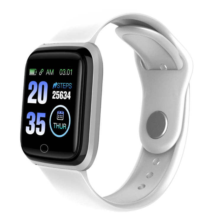 Yiwu Good Goods A6 Color Screen Smart Bracelet, new metal Bluetooth waterproof heart Rate monitoring full-screen detail image 1