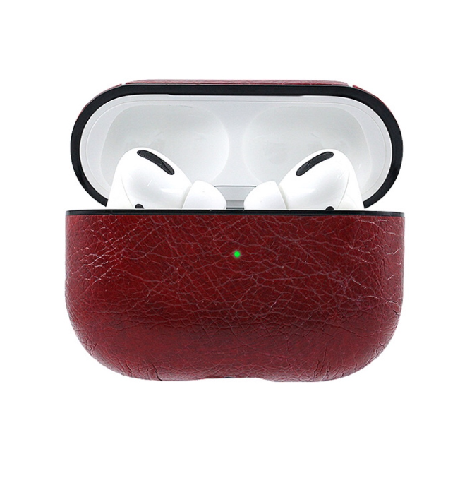 Yiwu Quality Apple AirPods Pro Case 3, third-generation wireless Bluetooth Earphone case, business genuine leather detail image 3