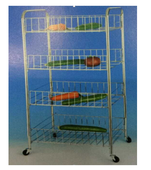 义乌好货 1211D四层小半圆水果车 篮 一件起批详情图1