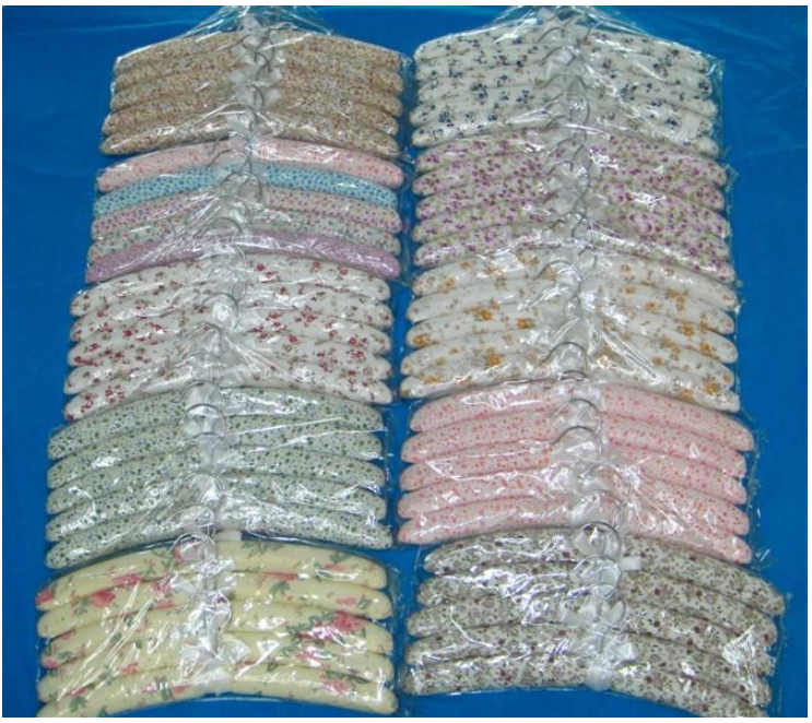 义乌好货花布衣架 衣架 防勾丝 批发 棉质 服装道具详情图1