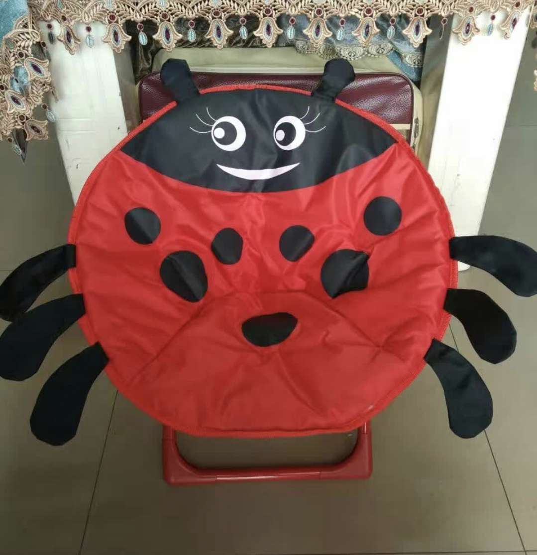 卡通小月亮休闲椅折叠椅儿童宝宝椅供应现货批发白底实物图