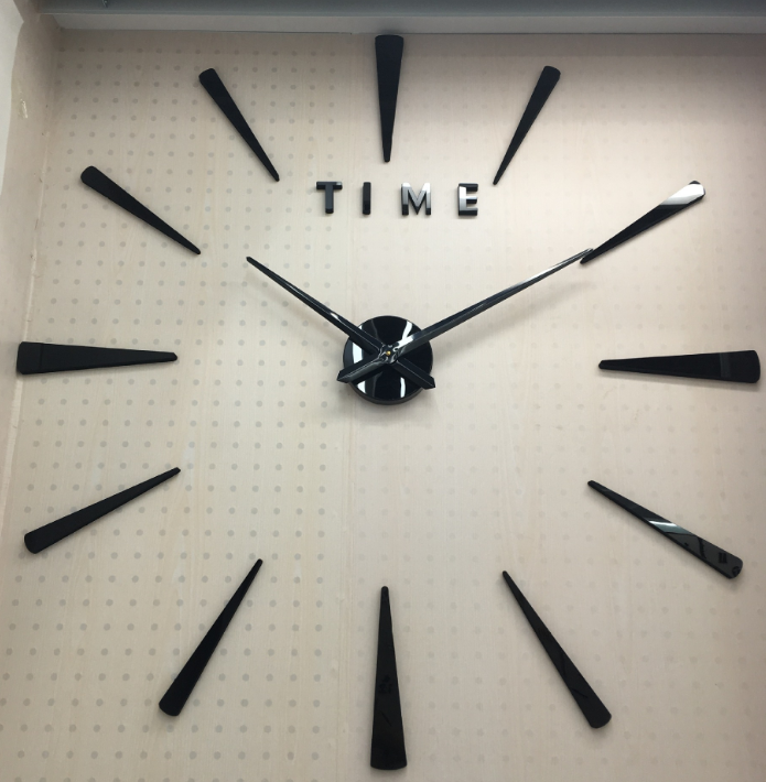 Yiwu quality creative wall clock diy Acrylic clock, European-style personalized large 3d wall sticker clock detail image 1