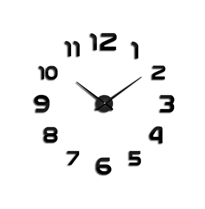 New 3D wall clock with a diameter of 80CM from Yiwu, DIY fun clock, creative wall sticker clock detail image 2