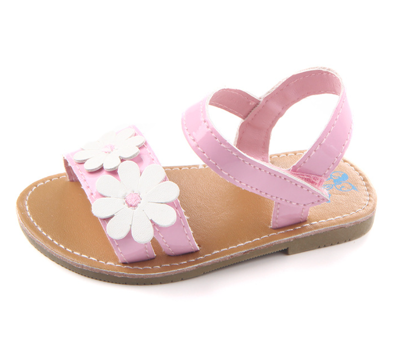 外贸批发 夏季新款PU小花凉鞋防滑宝宝婴儿鞋详情3