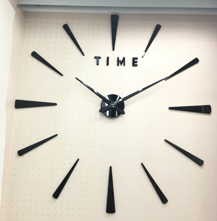 Yiwu quality creative wall clock diy Acrylic clock, European-style personalized large 3d wall sticker clock detail image 3