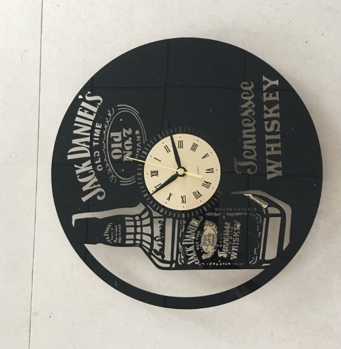 Yiwu's high-quality diy acrylic mirror stickers, vinyl records, bar series, personalized customization, creative new wall clocks detail image 3