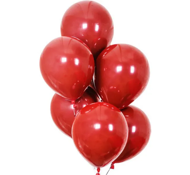 10-inch single-layer pomegranate red latex ins popular balloon wedding room decoration, seeking wedding Valentine's Day gemstone red balloons detail image 2