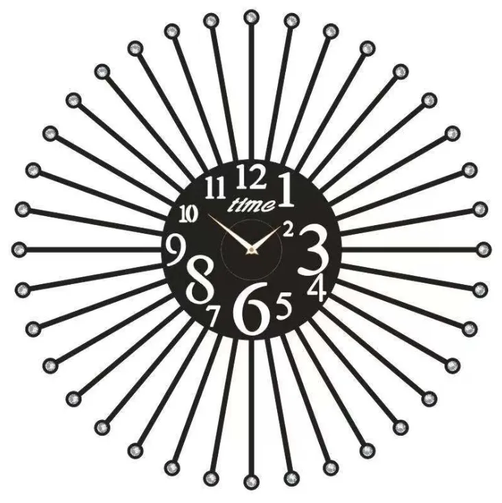 Yiwu's high-quality three-dimensional acrylic decorative creative diamond wall sticker wall clock diy fashionable wall clock detail image 2