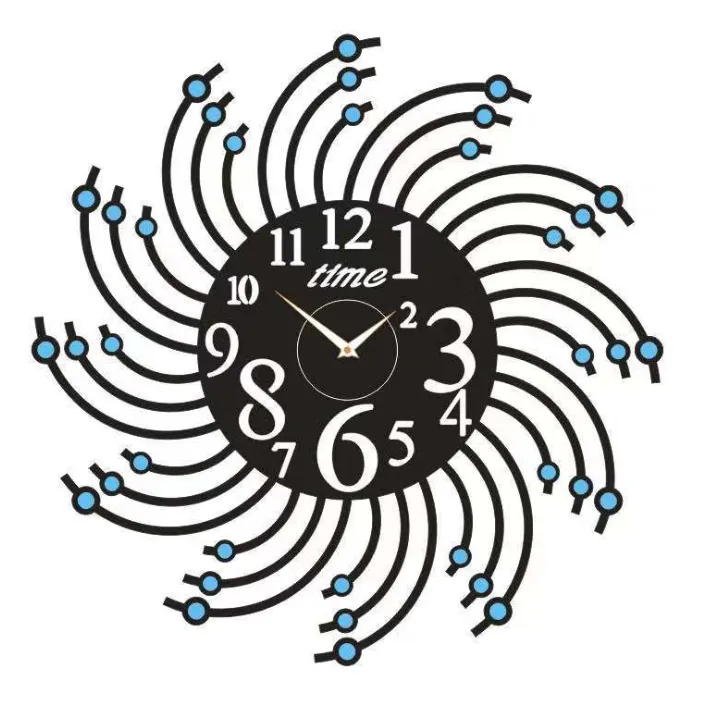 Yiwu's high-quality three-dimensional acrylic decorative creative diamond wall sticker wall clock diy fashionable wall clock detail image 1