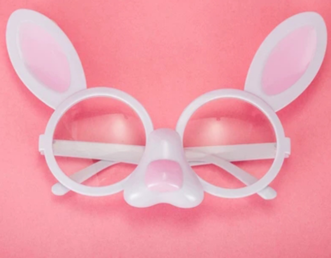 兔子派对眼镜粉色白兔面具眼镜复活节派对搞怪眼镜聚会详情图2