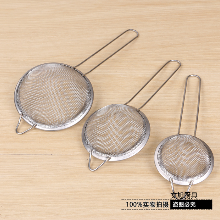 义乌好货 不锈钢过滤勺面粉筛 漏勺 网勺火锅勺隔油网燕窝勺7CM详情3