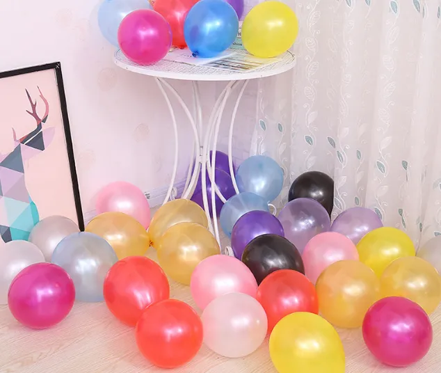 Wedding celebration balloons, birthday party decoration, wedding room decoration, 1.5-gram 10-inch thickened pearlescent round latex balloons detail image 3