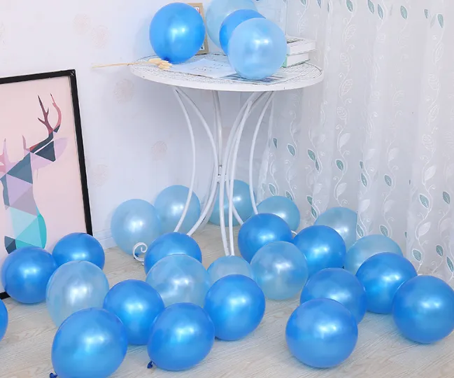Wedding celebration balloons, birthday party decoration, wedding room decoration, 1.5-gram 10-inch thickened pearlescent round latex balloons detail image 2