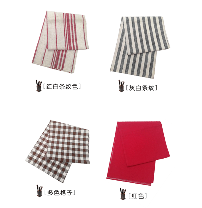 义乌好货 桌旗棉麻色织桌旗床旗茶几布餐边柜条旗详情图5