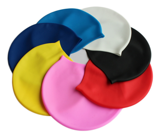 Silicone swimming cap, adult silicone swimming cap, custom LOGO, long hair ear protection silicone swimming cap detail image 1