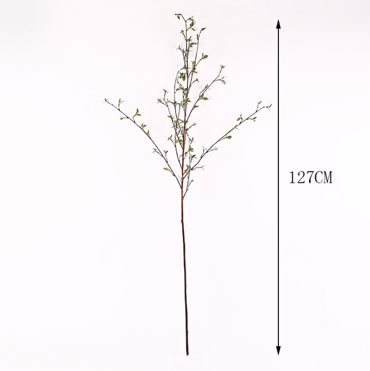 Yiwu quality products: Simulated willow leaf buds, willow twigs, green leaves, indoor studio shooting props, simulated branches pic 4