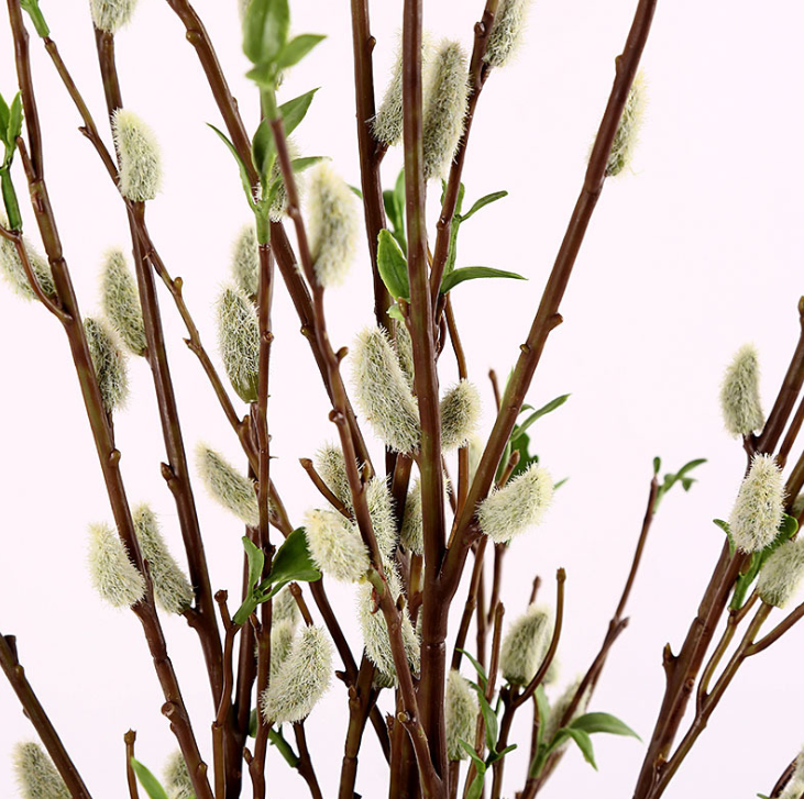 New cat willow willow branch artificial plant flower arrangements from Yiwu, paired with shooting props and floor-standing decorative flower arrangements pic 1