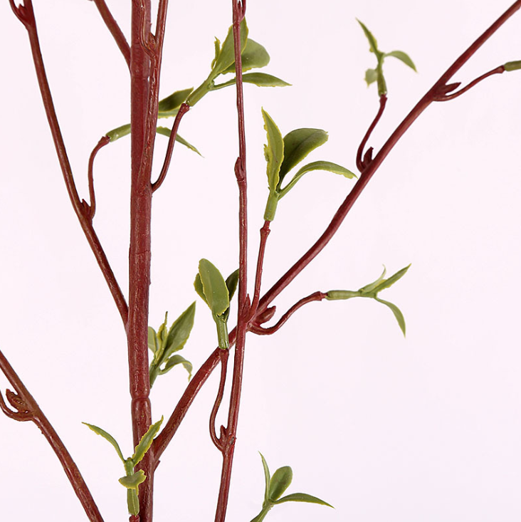 Yiwu quality products: Simulated willow leaf buds, willow twigs, green leaves, indoor studio shooting props, simulated branches pic 2