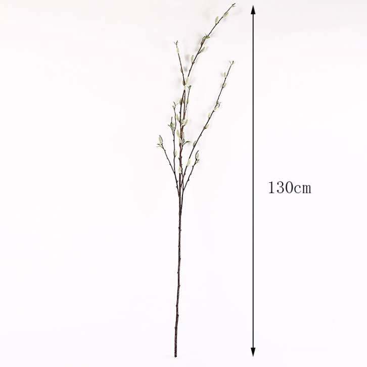 New cat willow willow branch artificial plant flower arrangements from Yiwu, paired with shooting props and floor-standing decorative flower arrangements pic 4