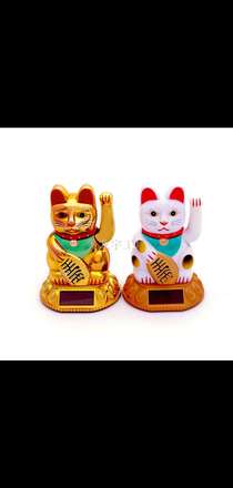 Solar energy 3.5 inches lucky cat