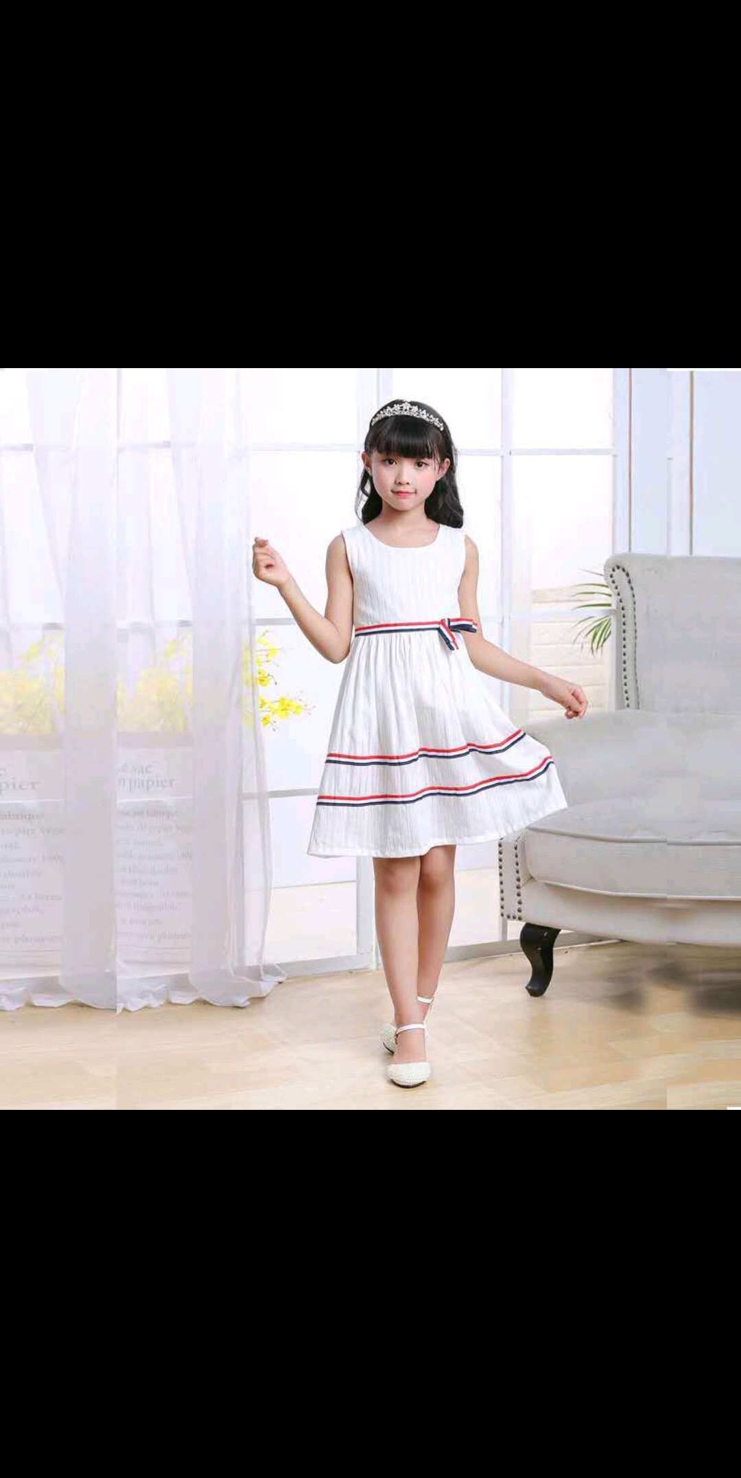 Summer children's dress for girls, pure cotton candy-colored princess dress Application Scenario