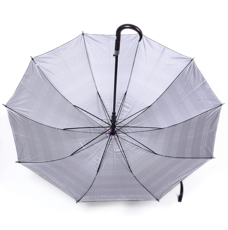 义乌好货 现货长柄伞 条纹格子商务自动晴雨伞 男士双人直柄伞详情图2