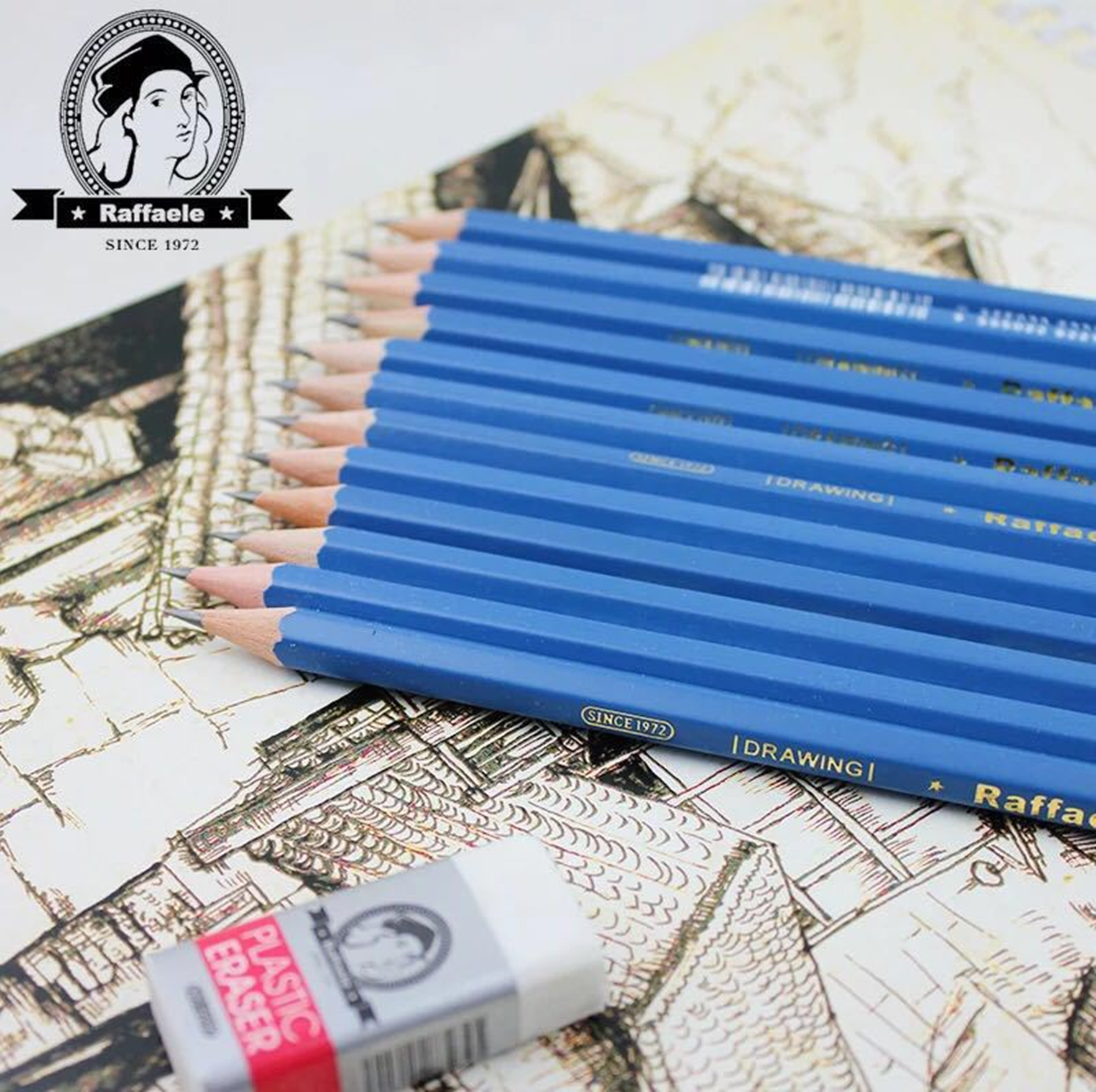 Yiwu quality drawing pencils model hb b 2b 3b 4b 5b 6b 7b 8b 10b 14b Charcoal pencils for fine sketching, universal for writing and drawing, 3300 detail image 1