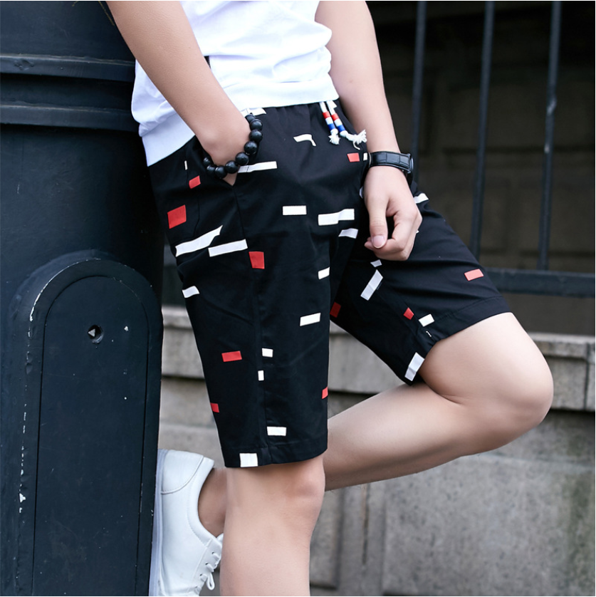 Yiwu Good Goods 2019 Best-selling summer men's casual Pants, pure cotton sports shorts, men's capri pants, Korean version detail image 2