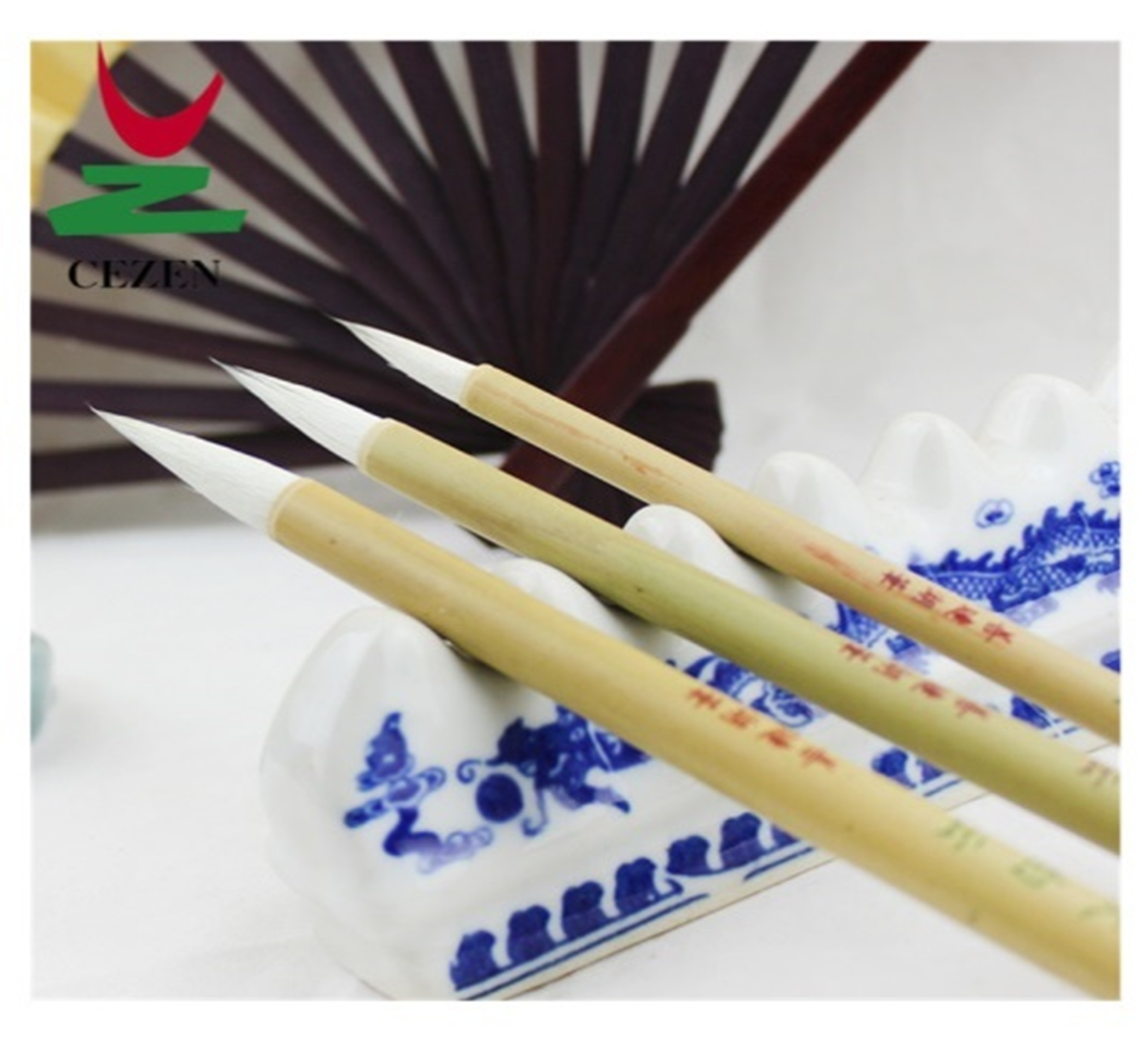 Yiwu Good Goods Chengzhen Jiajian large, medium and small Baiyun Sheep Hao Regular Script writing brushes Specification drawing