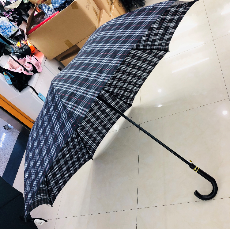 Yiwu Good Goods Business Umbrella Increase Wind Resistance Umbrella Pure Color Long Handle Straight Rod Manual Golf Umbrella full figure