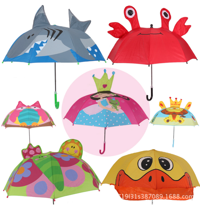 Yiwu's Blue Star Children's Umbrella features a new creative and cute cartoon duck umbrella for both men and women detail image 2