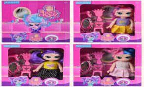6 "Solid body Beauty hair cutting doll (3 mixed) thumbnail