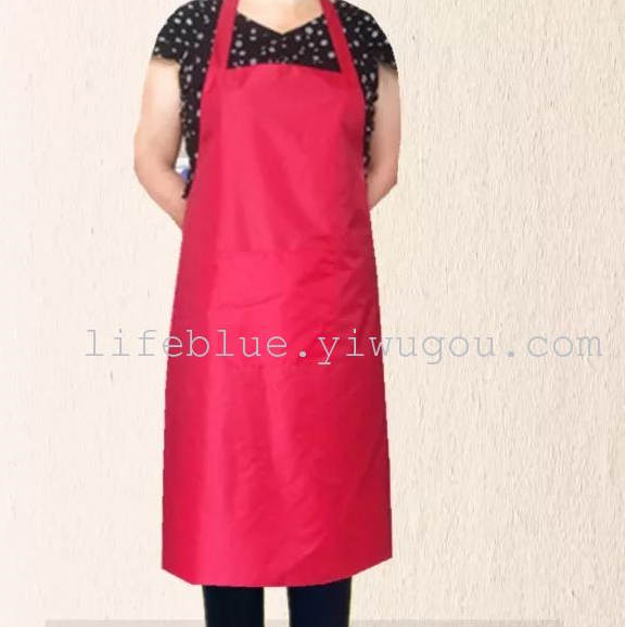 Yiwu Good Goods Life Blue Men's and women's aprons, Korean version home aprons, catering advertising aprons detail image 2
