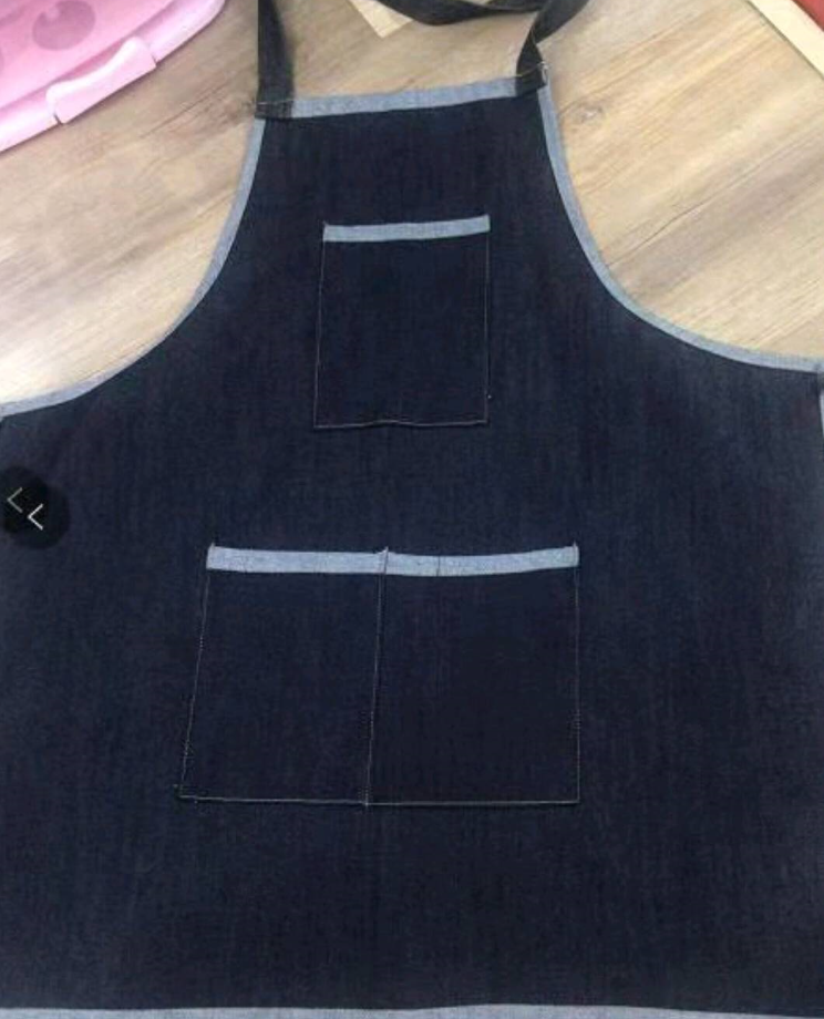 Yiwu Good Goods Life Blue denim adult men's and women's apron Necklaces are fashionable, simple, elegant and modern detail image 3