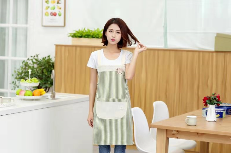 Yiwu Haohuo Life Blue Factory Direct Sales Adult aprons for men and women, modern, simple and elegant detail image 1