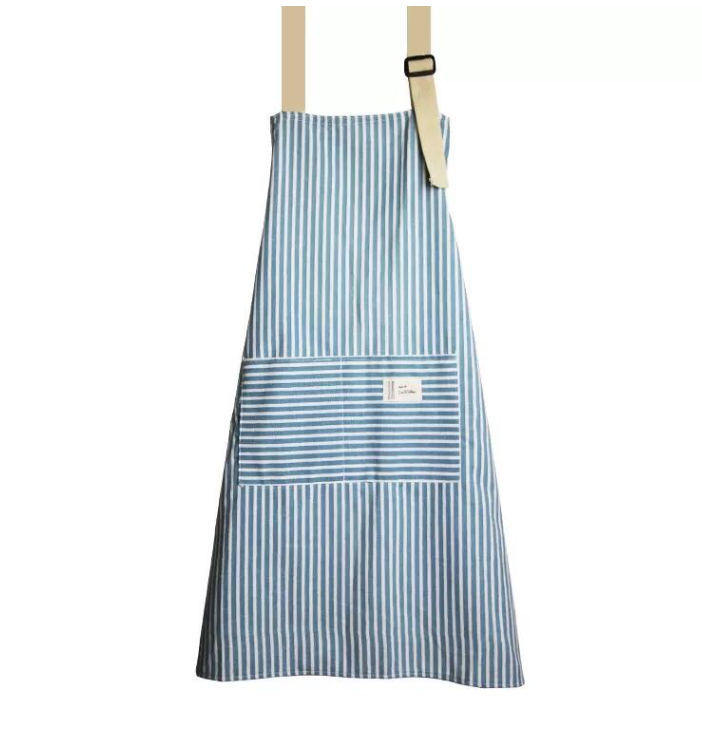 Yiwu quality Japanese-style cotton and linen simple coffee shop apron, Korean-style fashionable and fresh kitchen anti-stain apron detail image 2