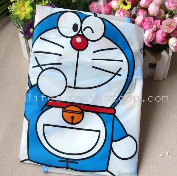 Yiwu Good Goods Life Blue Cartoon Kitchen half-length Apron PVC waterproof, stain-resistant and oil-resistant apron detail image 1