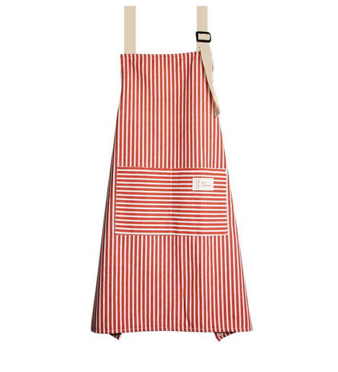 Yiwu quality Japanese-style cotton and linen simple coffee shop apron, Korean-style fashionable and fresh kitchen anti-stain apron detail image 1