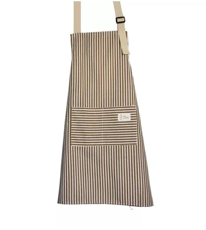 Yiwu quality Japanese-style cotton and linen simple coffee shop apron, Korean-style fashionable and fresh kitchen anti-stain apron detail image 3