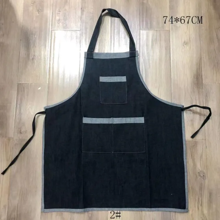 Yiwu Good Goods Life Blue denim adult men's and women's apron Necklaces are fashionable, simple, elegant and modern detail image 1