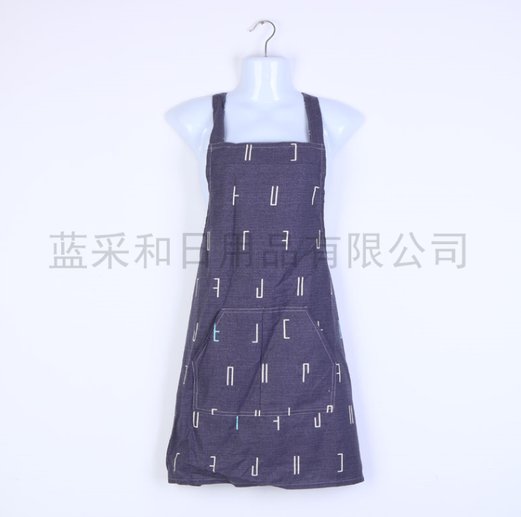 Yiwu quality kitchen apron, long-sleeved, waterproof and oil-proof, thickened, fashionable home cooking cover-up, waist wrap work clothes detail image 1
