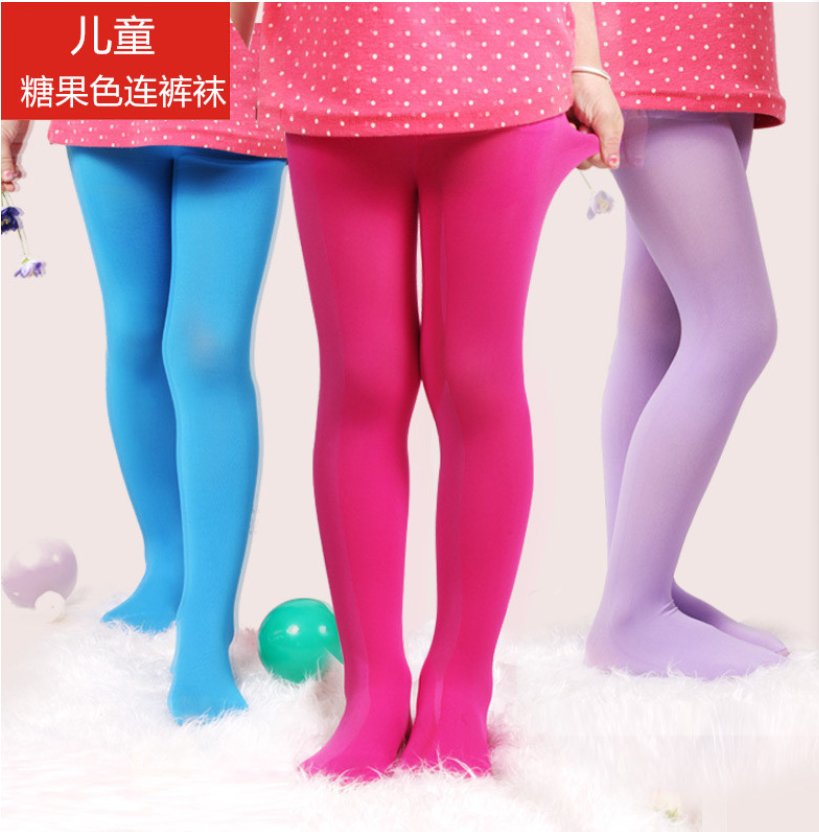 义乌好货120D春秋款高档儿童天鹅绒糖果舞蹈连裤袜小女孩童装店详情图1