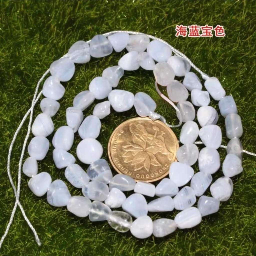 Unoptimized natural purple agate irregular shaped crushed stone scattered beads 8-10mm DIY beaded handicraft material accessories details Picture