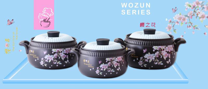 3.3升耐高温樱花砂锅，每箱6只详情图3