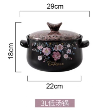 （1702））3升耐高温砂锅玛瑙盖.每箱4详情图3