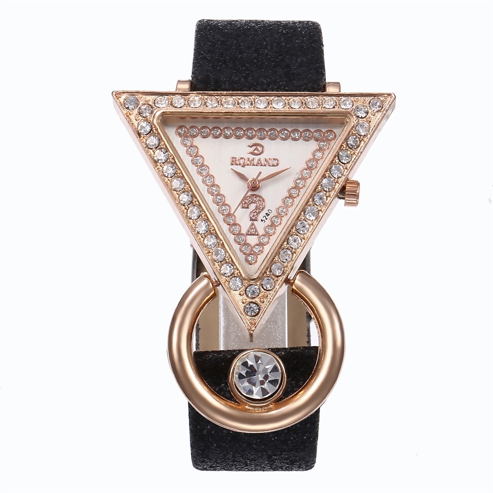 爆款创意三角形莱茵石镶嵌女士磨砂表带手表时尚石英女18820/60详情图8