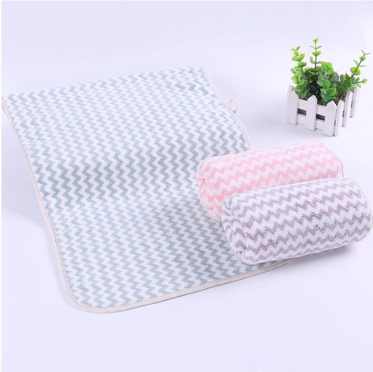 Yiwu quality coral fleece cationic face towel detail image 1