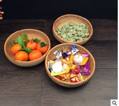 Wholesale Vietnam pure hand basket display basket fruit bowl cane candy basket weaving thumbnail
