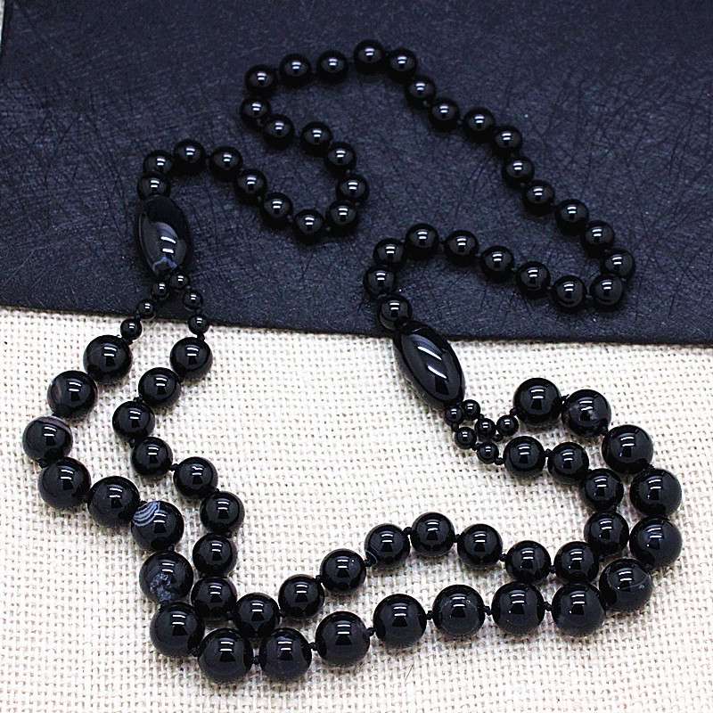 Luxurious and high-end handcrafted ethnic retro natural agate long sweater chain, versatile long red agate necklace Specification image